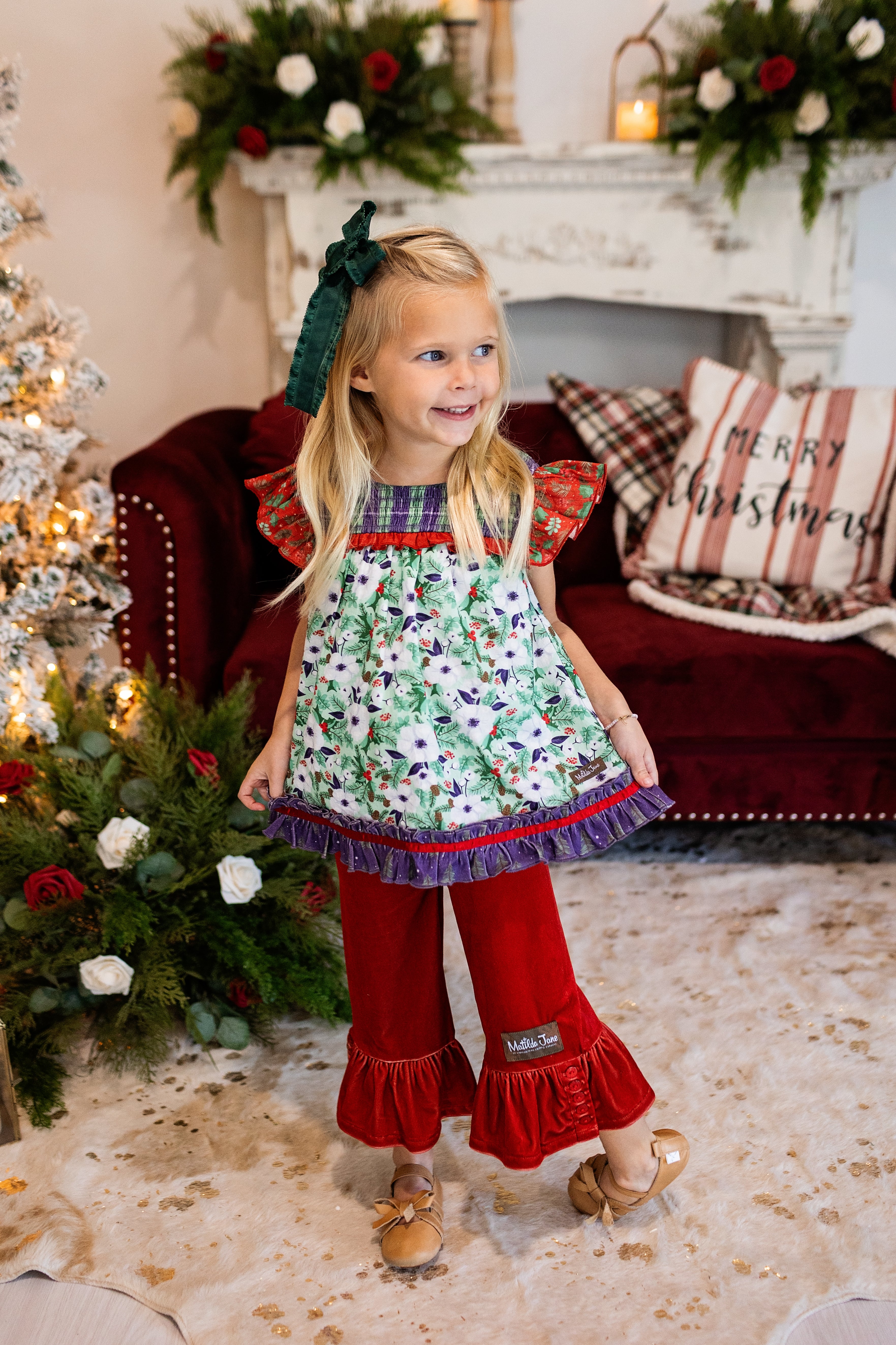 Cherry Cheer Velvet Big Ruffles - Image 16