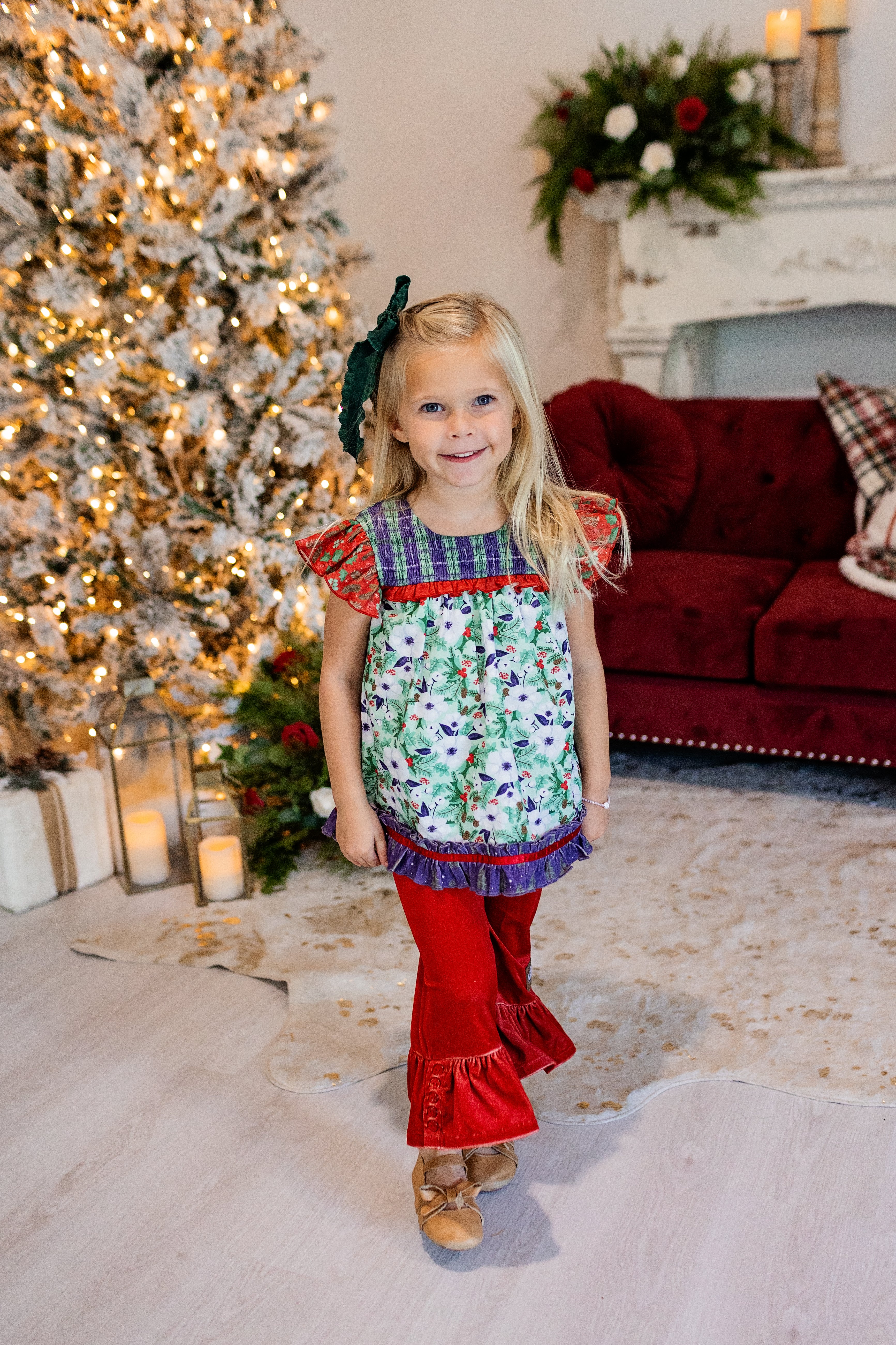 Cherry Cheer Velvet Big Ruffles - Image 19