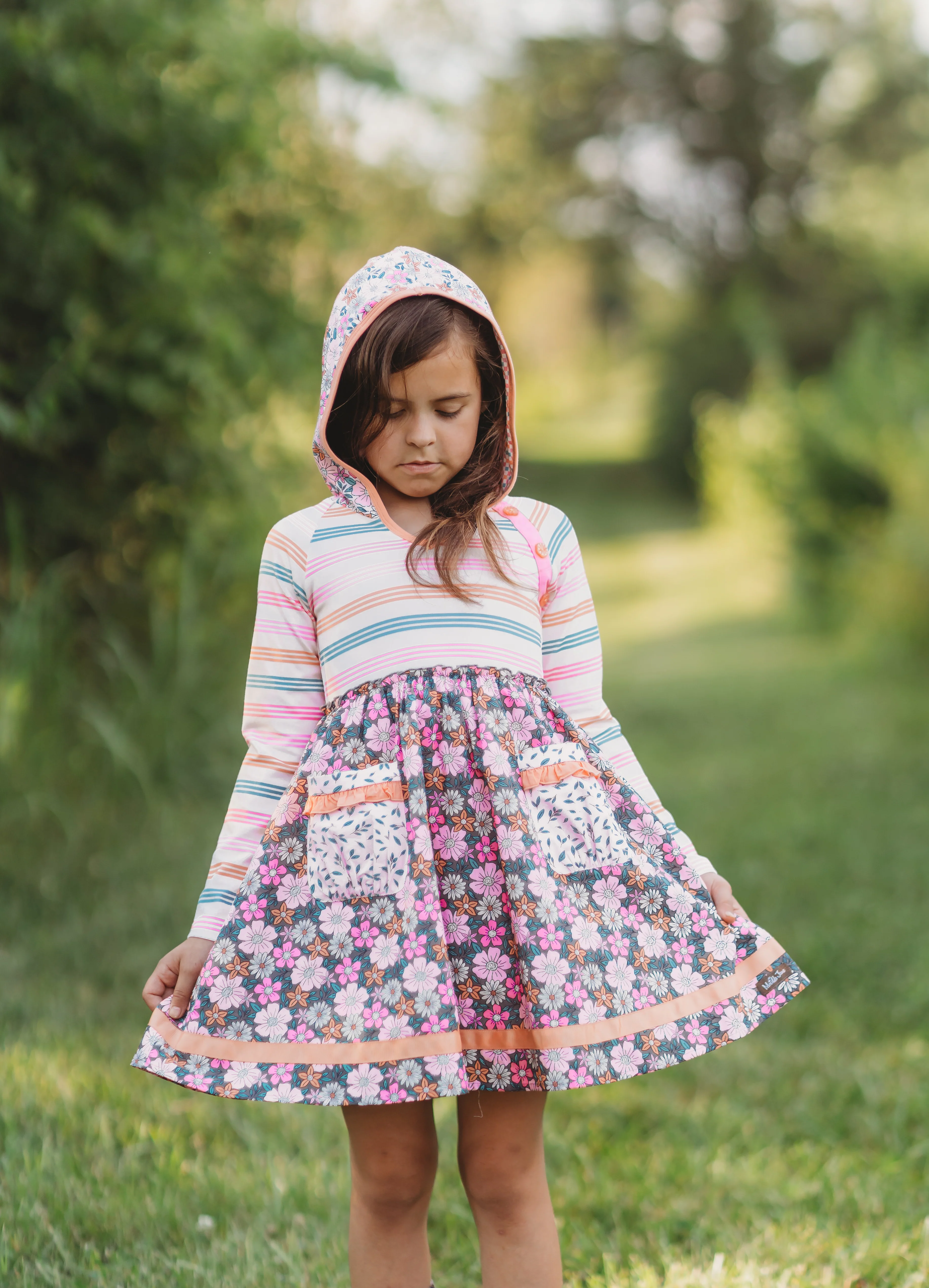 Twilight Blossom Hooded Dress - Image 4